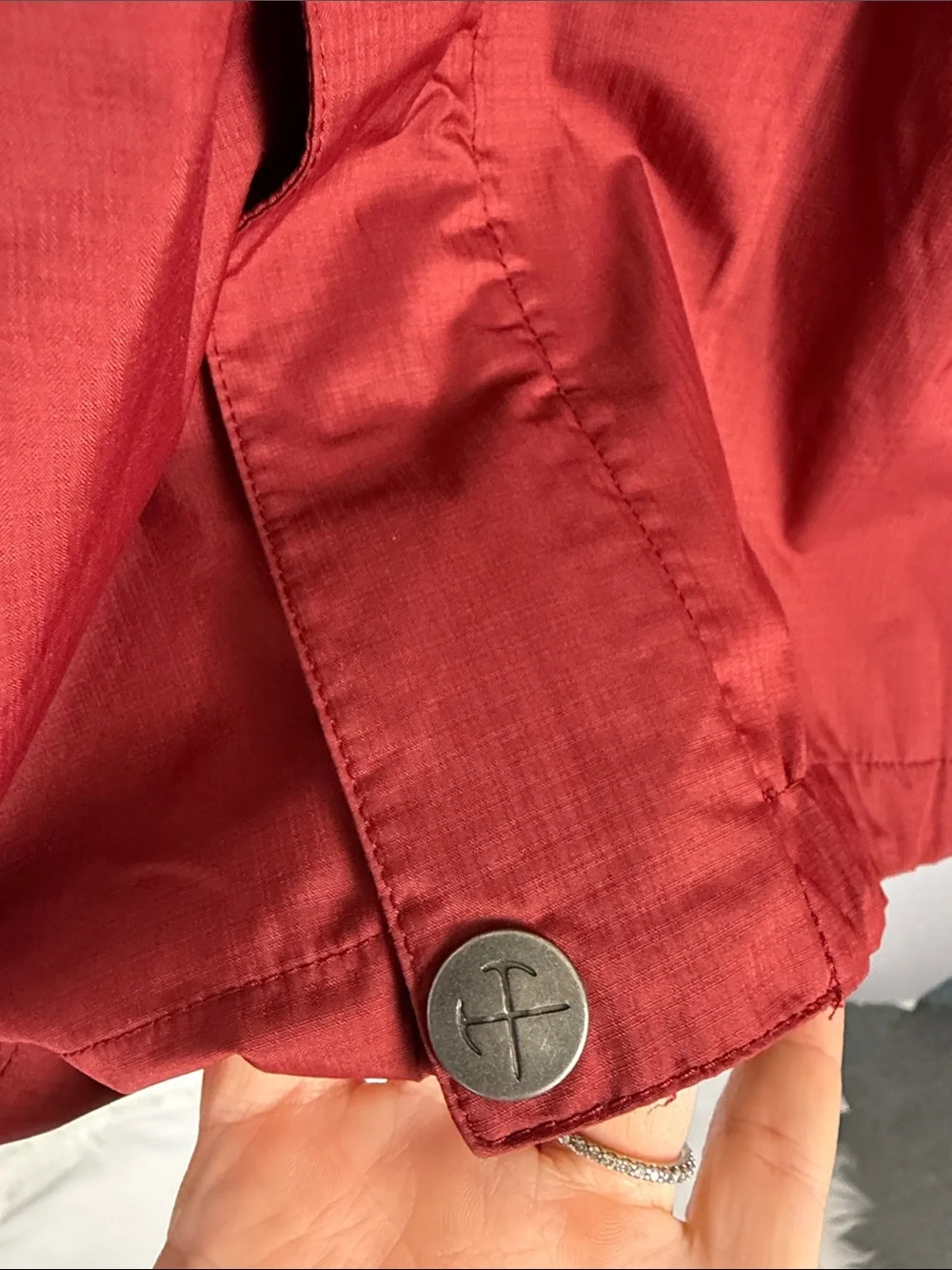 REI Co-op Waterproof Hooded Rain Jacket Red Men’s Medium Hiking